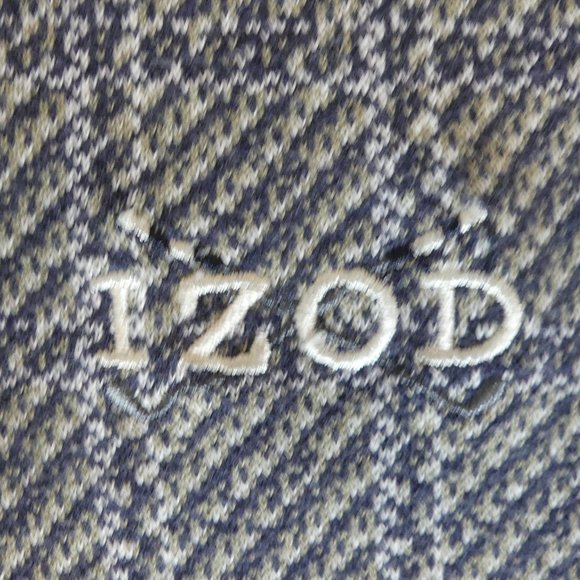 Izod Golf Vintage 1990's Grey Argyle Medium Polo - Picture 3 of 3